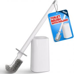 FORASTO Toilet Bowl Brush and Holder Set, Bundle of 4