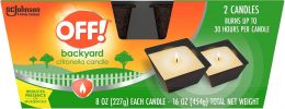 OFF! OFF! Backyard Citronella Outdoor Candle 2-Pack, 8 oz, Bundle of 2