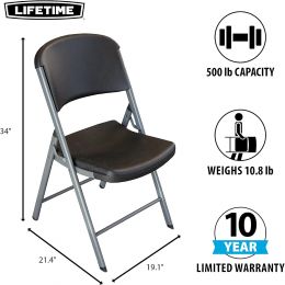 LIFETIME 80407 Folding Chairs 4 Pack