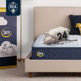 Serta Sleeptrue Medium 12" King Hybrid Mattress in a