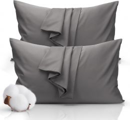 Hzesyd Queen Size Pillowcase Set Cotton Set of 2, Bundle of 3