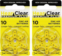 Hear Clear HearClear Size 10 PR230 1.45V Hearing Aid Batteries, Bundle of 4