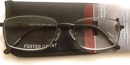 Foster Grant Men's Titanium Reading Glasses T23 Gun +2.00 Glass