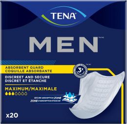 TENA Incontinence Guards for Men 20 ct, Bundle of 3