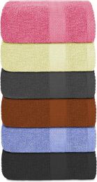 QUBA LINEN 100% Cotton Hand Towel Set Cotton Pack of 6, 28 Inches, 16 x 28 Inches, Bundle of 2