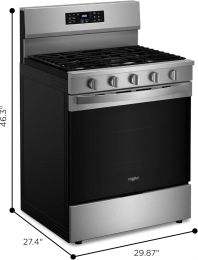 Whirlpool WFGS5030RS 30-Inch 5.0 cu. ft. Freestanding Gas Range Stainless Steel