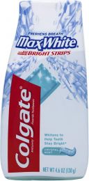Colgate Max White Toothpaste with Mini Breath Strips 4.6 oz, Bundle of 3