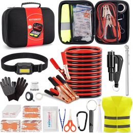 AUTODECO Car Roadside Emergency Kit Portable