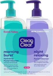 Clean & Clear Morning Burst Day & Night Facial Cleanser 2 x 8, Bundle of 3