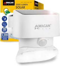 Wagan EL8569 2000 Lumen Solar Wall Light Solar Waterproof Wireless