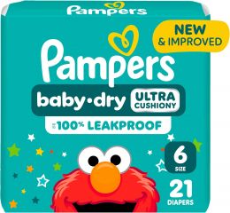 Pampers Baby Dry Ultra Cushiony Diapers 21 Count, 44 lbs, Bundle of 3