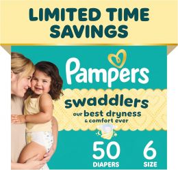 Pampers Swaddlers Baby Diapers 50 Count