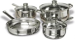 Concord Cookware 7-Piece Stainless Steel Cookware Set Stainless Steel 7-Piece