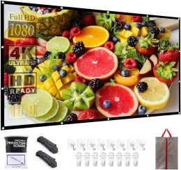 NMEPLAD Projector Screen 120 Inch Portable Movie Screen for Foldable Portable 120 Inch