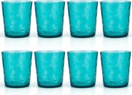 KX-WARE 12-ounce Acrylic Old Flashion Glasses Plastic Tumblers Glass Plastic set of 8, Bundle of 2