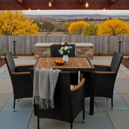 Greesum 5 Pieces Outdoor Dining Set PE
