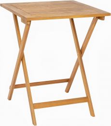 Flash Furniture Martindale Solid Acacia Wood Folding Patio Table Wood Portable