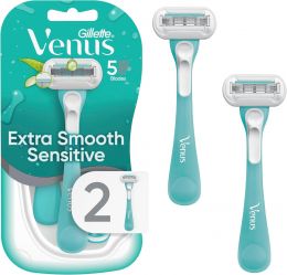 Gillette Venus Extra Smooth Sensitive Disposable Razors for Women with 2 Count, Bundle of 3