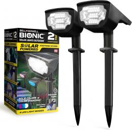 Bell+Howell Solar Lights Outdoor Waterproof Wireless, Bundle of 2