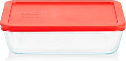 Pyrex Simply Store 6 Cup Glass Food Storage Container Glass, Bundle of 3