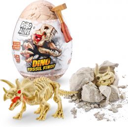 Robo Alive Dino Fossil Find - Triceratops by ZURU Excavate Dinosaur Fossils Digging Kit Collectible
