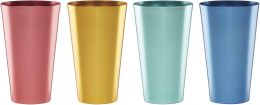 CAMBRIDGE EWMT03MTCB1BM 16 Oz Multicolor All-Purpose Cups Set Of 4, 16 Oz, Bundle of 2