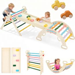 DUMOS Pikler Triangle Set Wood Foldable