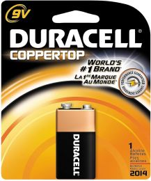 DURACELL Alkaline 9V Battery 1 Count, Bundle of 3