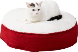 Happy Hounds Lucy Round Reversible Sherpa Pillow Cat