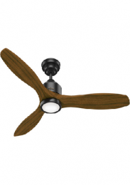 52 in. Matt Black Melbourne  LED Ceiling Fan with Remote (Each)