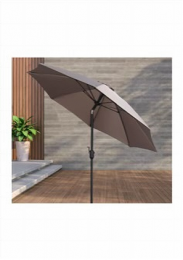 1 pc. Polyester Taupe Outdoor Umbrella (Each)