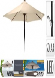 270 cm. Cream Solar LED Patio umbrella (Each)
