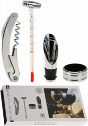 4pc Silver Stainless Steel Wine Set (Each)