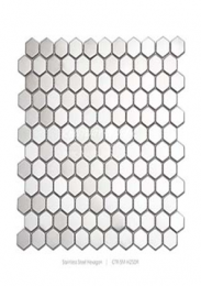 Silver 32x30cm Stainless Steel Metal Mosaic Wall Tile #H22203 (Each)