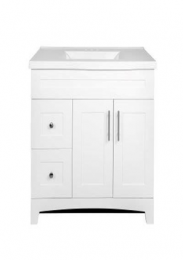 36" White Shaker Door & Drawer Vanity Combo (Each)