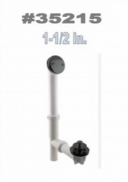 1-1/2 in. White Plastic Bath Waste (Each)