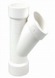 2 in. 45 Degree PVC  SXS DWV Wye (Each)