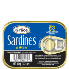 GRACE SARDINES WATER 106g