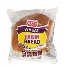 PURITY WHOLE WHEAT RAISIN BREAD 5.5oz