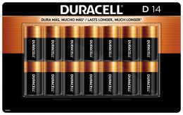 Duracell D Alkaline Batteries 14 Units