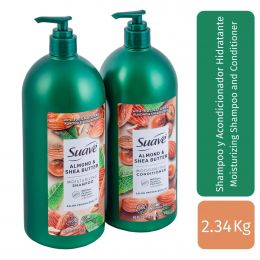 Suave Almond and Shea Butter Shampoo + Conditioner 2 Units / 1.18 L
