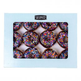 Selection Freshly Made Chocolate Glazed Doughnuts 12 Units