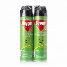 Baygon Spray Against Flying and Crawling Insects 2 Units / 400 mL / 13.5 oz