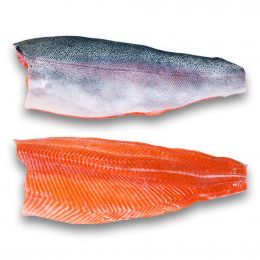 Selection Frozen Skin On Boneless Trout Fillet Vacuum Packaged Bag