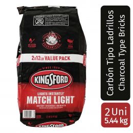 Kingsford Match Light Charcoal Briquettes 2 Units / 5.44 kg / 12 lb