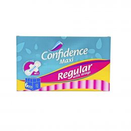 Confidence Regular Sanitary Napkins with Wings 72 Units