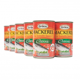 Grace Mackerel in Tomato Sauce 10 Units / 155 g / 5.5 oz