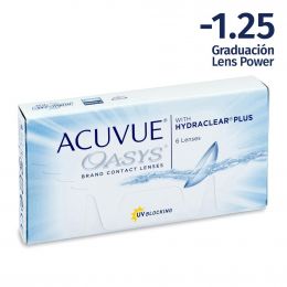 Acuvue Oasys -1.25 Esferico Contact Lenses 6 Units