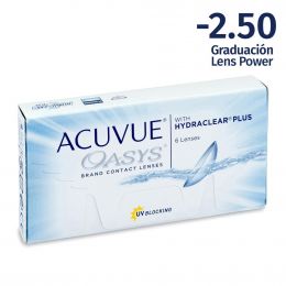 Acuvue Oasys -2.50 Esferico Contact Lenses 6 Units