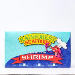 Rainforest Frozen Block Shrimp 41/50 Case 2.27 kg / 5 lb